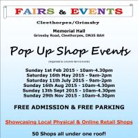 Pop Up Shop Event at Memorial Hall Cleethorpes