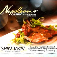 Spin To Win Discount Magic at Napoleons Casino And Restaurant Bradford