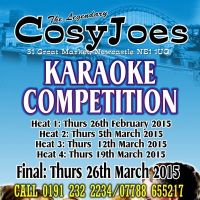 CosyJoes Karaoke Competition at Cosy Joes